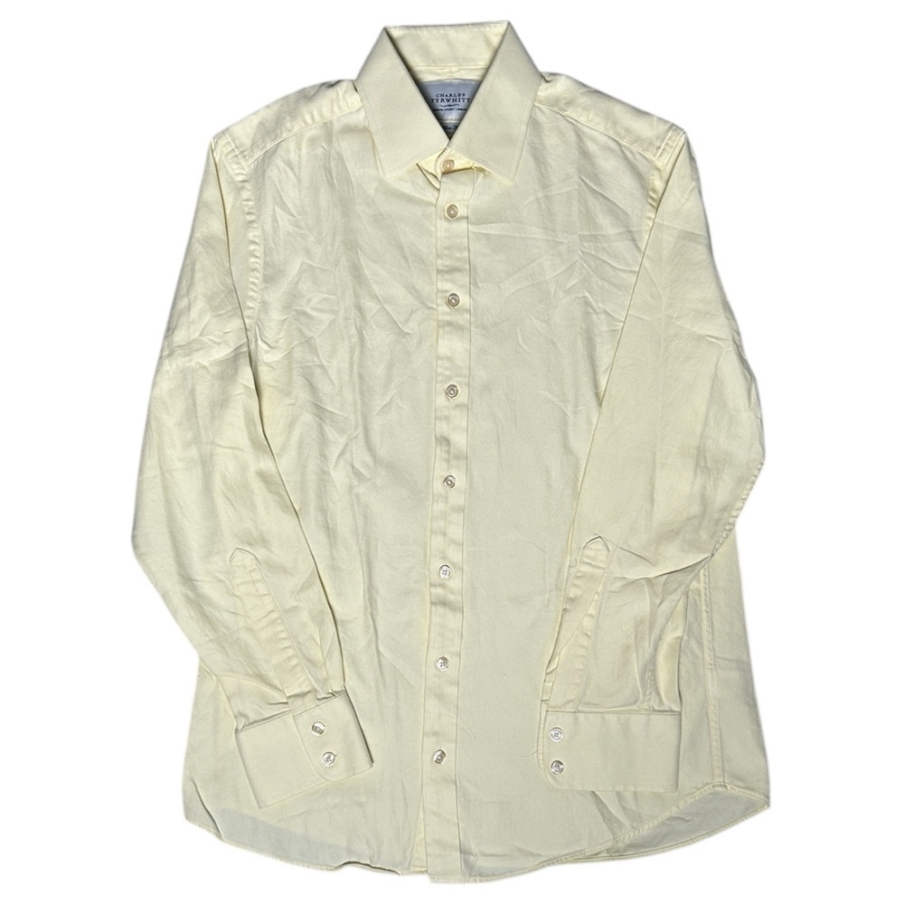 Charles Tyrwhitt Mens Non Iron Slim Fit Long Sleeve Button Down Casual Shirt SzM